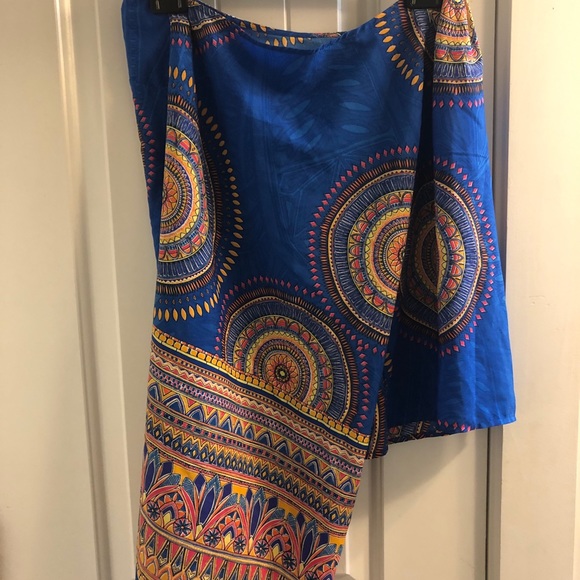 One Shoulder Pattern Dress- Get ready for that cruise girl - Picture 4 of 5